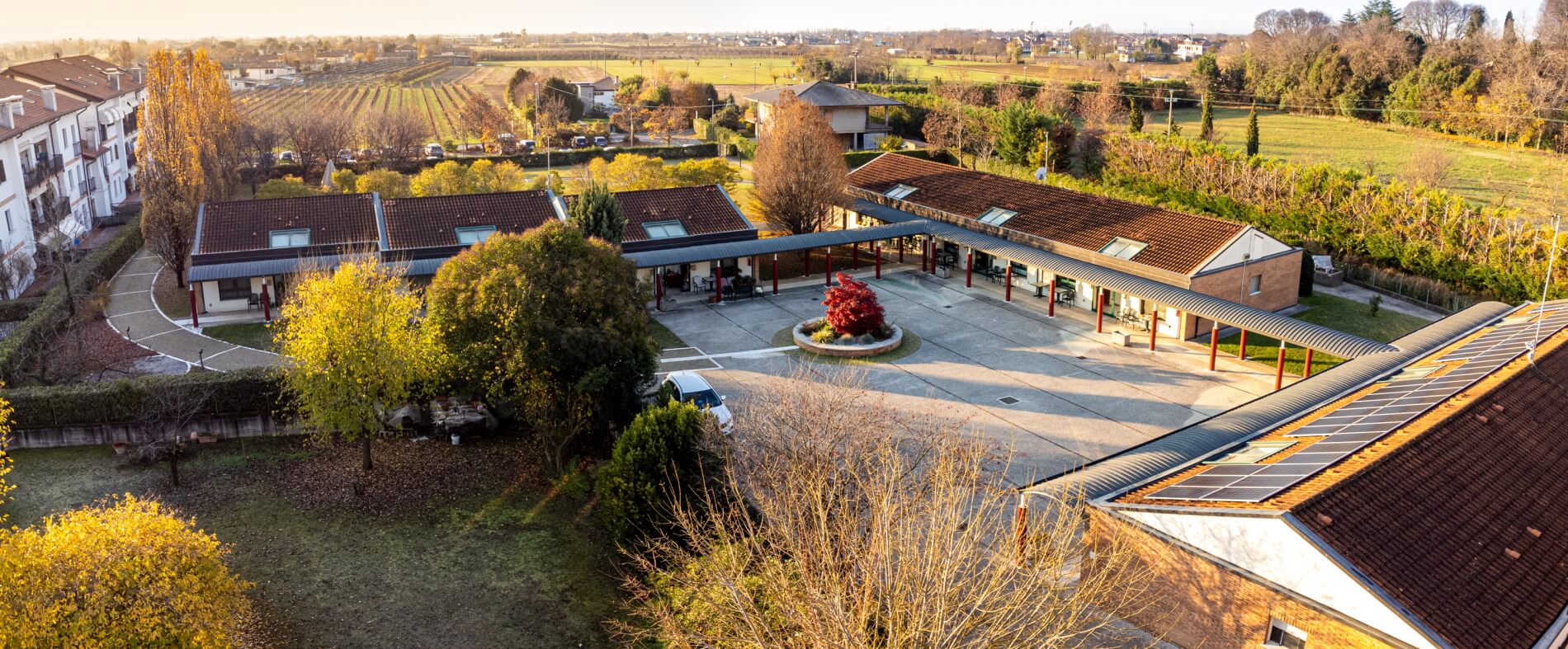 Vista panoramica esterna della Casa di Riposo